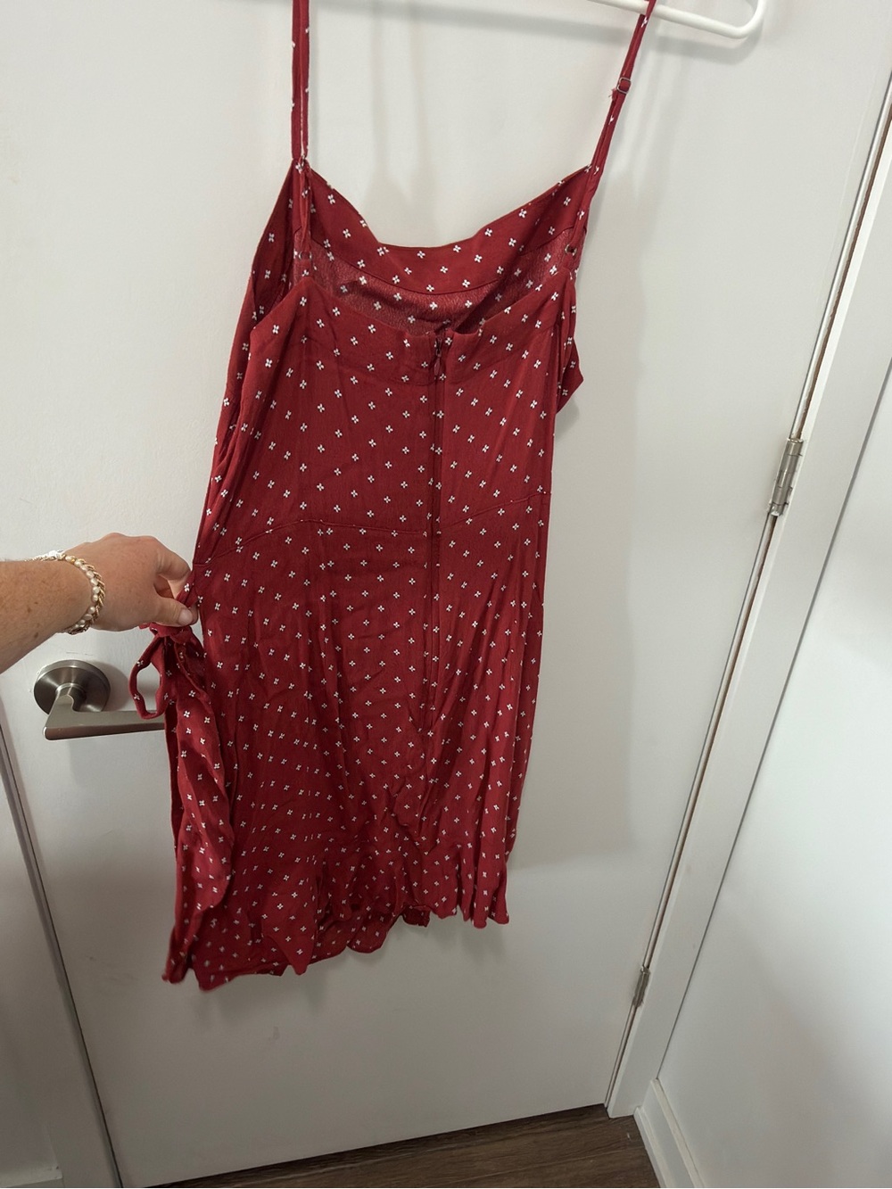 Abercrombie & Fitch Burgundy Printed Slip Dress